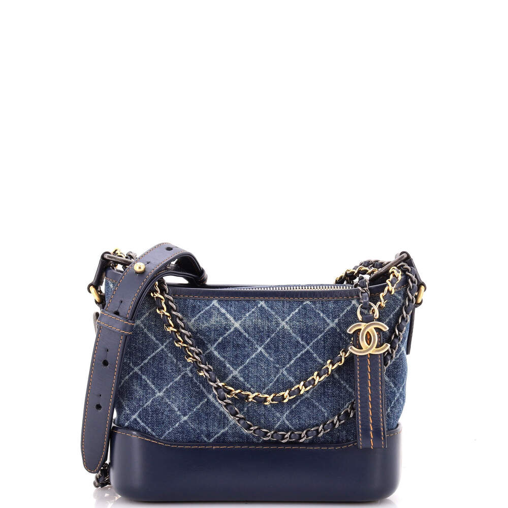 Chanel Small Gabrielle Hobo Printed Denim and Leather